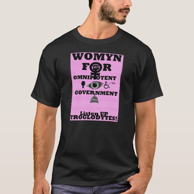 Womyn pour le T-shirt omnipotent de logo de (Devant)