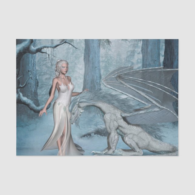 Wondeful Fee mit Drachen Seidenpapier (Vorderseite)