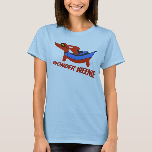 Wonder Dackel Dog Superhero T-Shirt (Vorderseite)