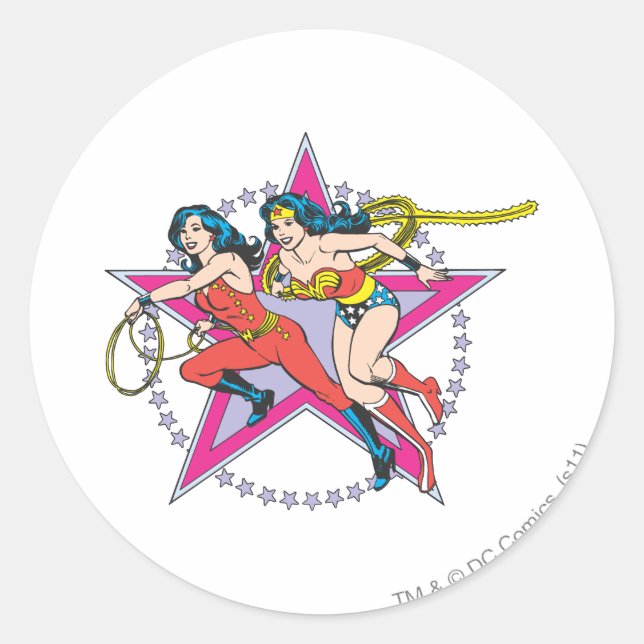 Wonder Girls Runder Aufkleber (Vorderseite)