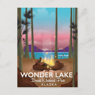 Wonder Lake, Denali-Nationalpark Alaska Postkarte