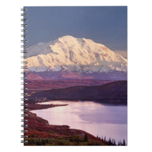 Wonder Lake und Mt. Denali bei Sonnenaufgang in de Notizblock