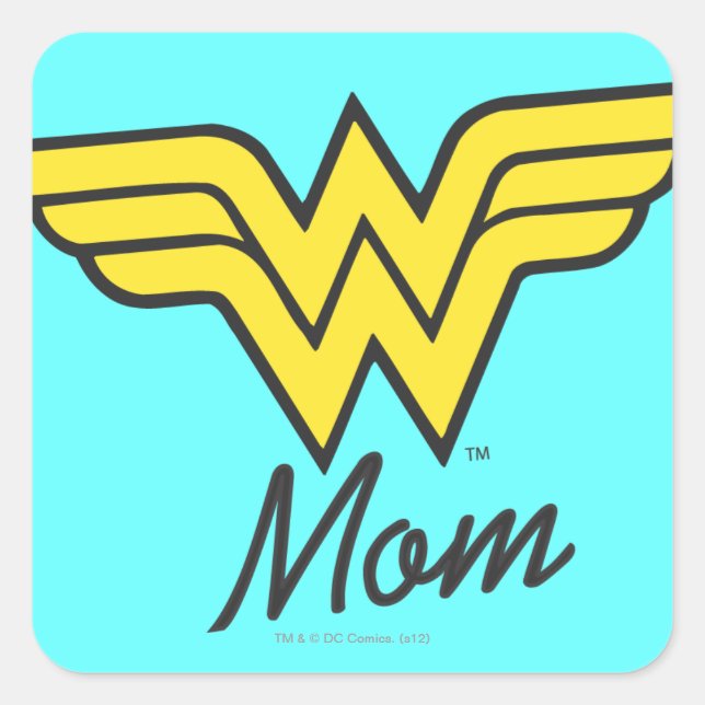 Wonder Mama Classic Quadratischer Aufkleber (Vorderseite)