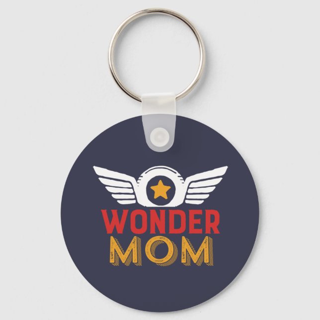 Wonder Mama Muttertag Geschenk Lieblings-Superheld Schlüsselanhänger (Vorderseite)