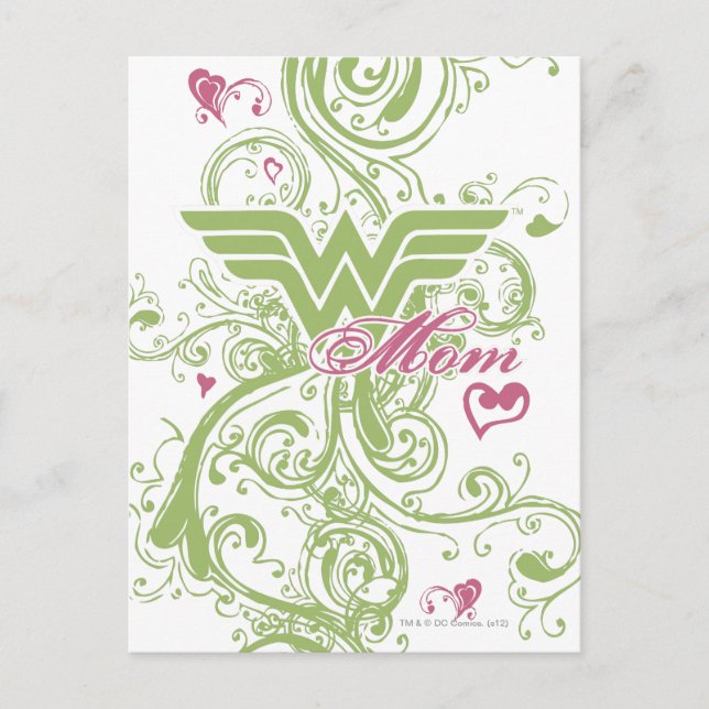 Wonder Mama Wirbel Postkarte (Vorderseite)