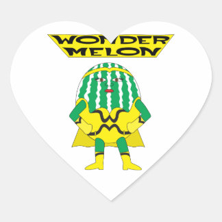 Wonder Melon Herz-Aufkleber