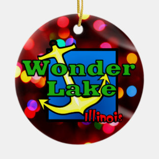 Wonder See beleuchtet Kreis-Verzierung Keramikornament