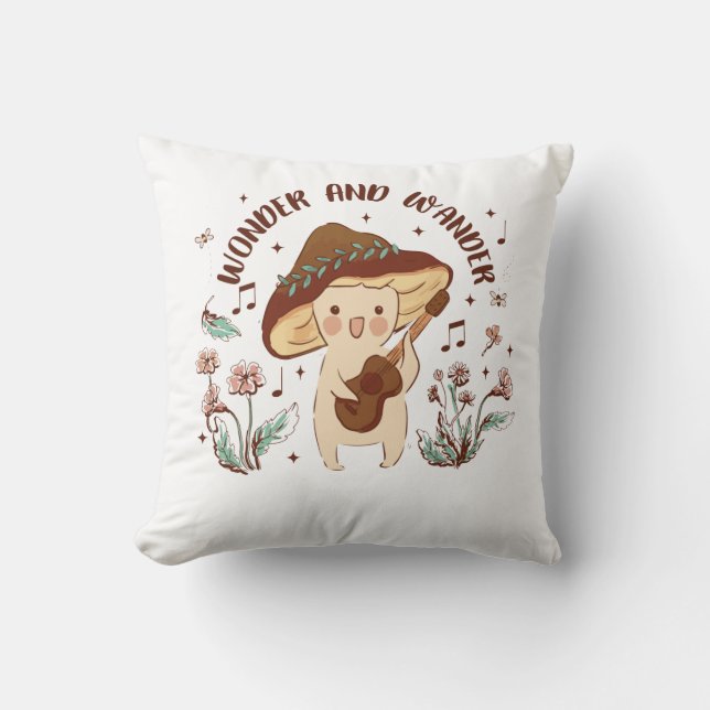 Wonder und Wander singen Mushroom Fairy Kissen (Vorderseite)