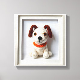 Wonder Wall Art Loyal Crochet Pup Leinwanddruck