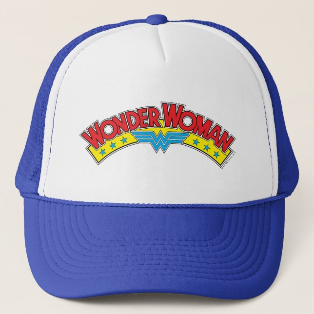 Wonder Woman 1987 Comic Book Logo Truckerkappe (Vorderseite)