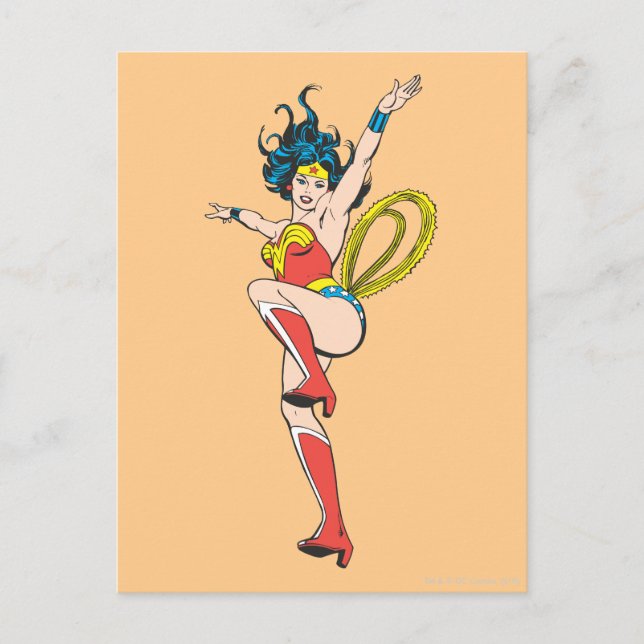 Wonder Woman Arms aufgezogen Postkarte (Vorderseite)