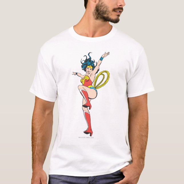 Wonder Woman Arms aufgezogen T-Shirt (Vorderseite)