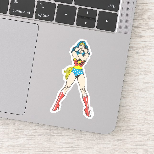 Wonder Woman Arms Crossed Aufkleber (Detail)