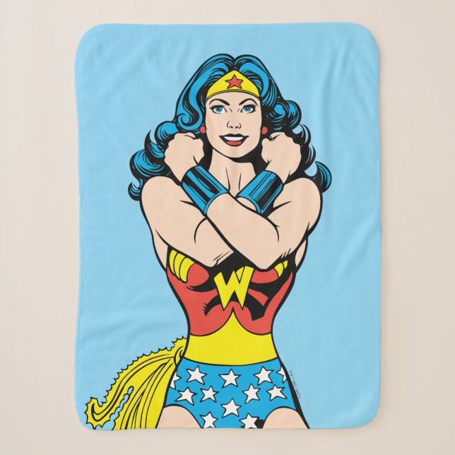Wonder Woman Arms Crossed Sherpadecke (Vorderseite)