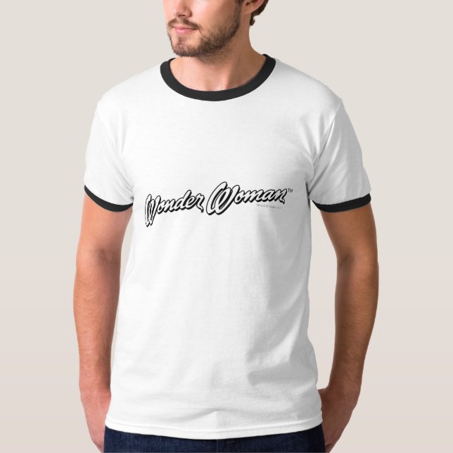 Wonder Woman B&W Logo 1 T-Shirt (Vorderseite)