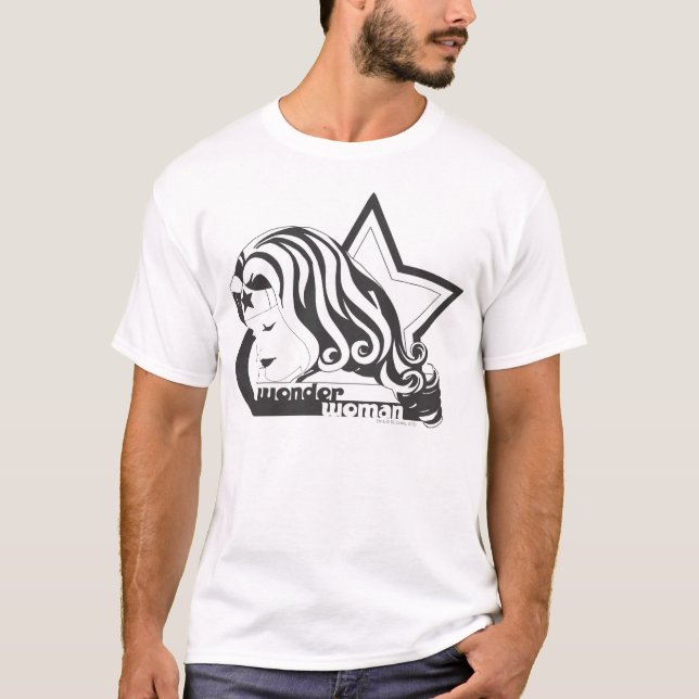 Wonder Woman B&W Star T-Shirt (Vorderseite)
