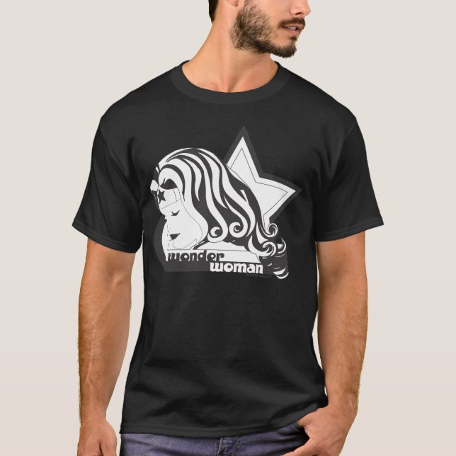 Wonder Woman B&W Star T-Shirt (Vorderseite)