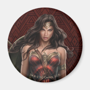 Wonder Woman Battle Ready Comic Art Magnet