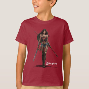 Wonder Woman Battle-Ready Comic Kunst T-Shirt