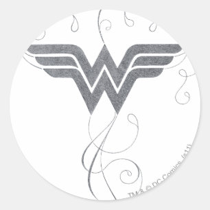 Wonder Woman   Beauty Bliss Logo Runder Aufkleber