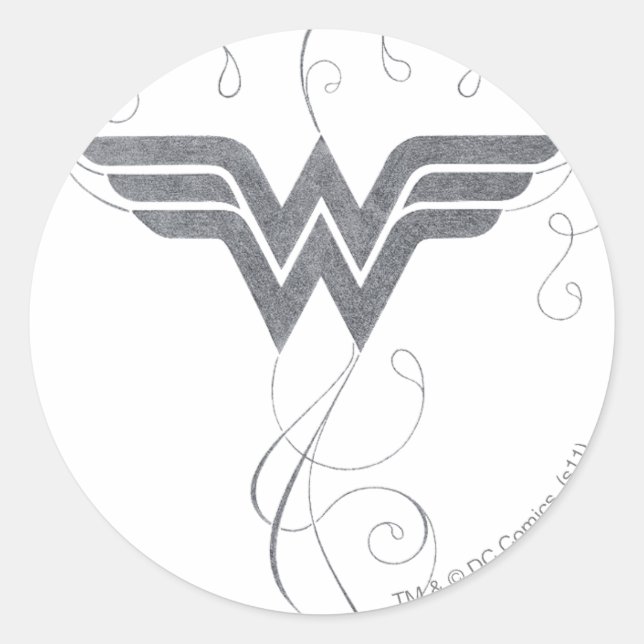 Wonder Woman | Beauty Bliss Logo Runder Aufkleber (Vorderseite)