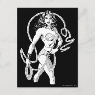 Wonder Woman Black & White Fighter Postkarte