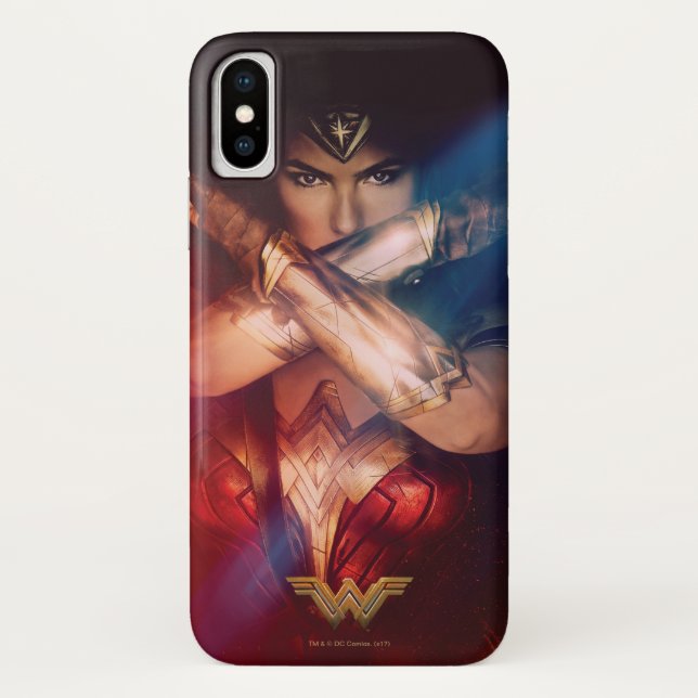 Wonder Woman Blockierung mit Armbändern Case-Mate iPhone Hülle (Rückseite)