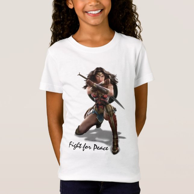 Wonder Woman Blockierung mit Armbändern T-Shirt (Vorderseite)