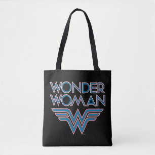 Wonder Woman Blue und Red Retro Logo Tasche