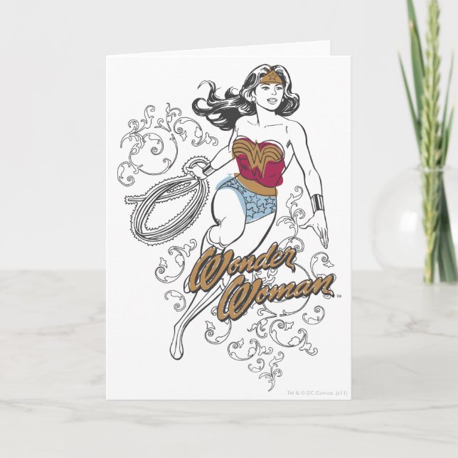 Wonder Woman Blüh Karte (Vorderseite)
