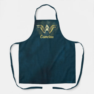 Wonder Woman Brushed Gold Symbol Schürze