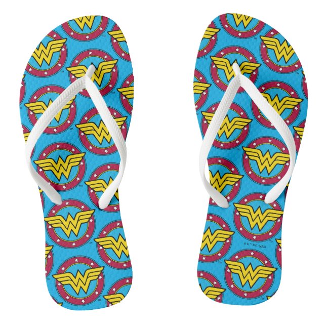 Wonder Woman | Circle & Stars Logo Flip Flops (Fußbett)