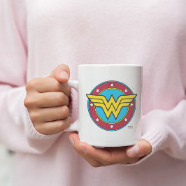 Wonder Woman | Circle & Stars Logo Kaffeetasse