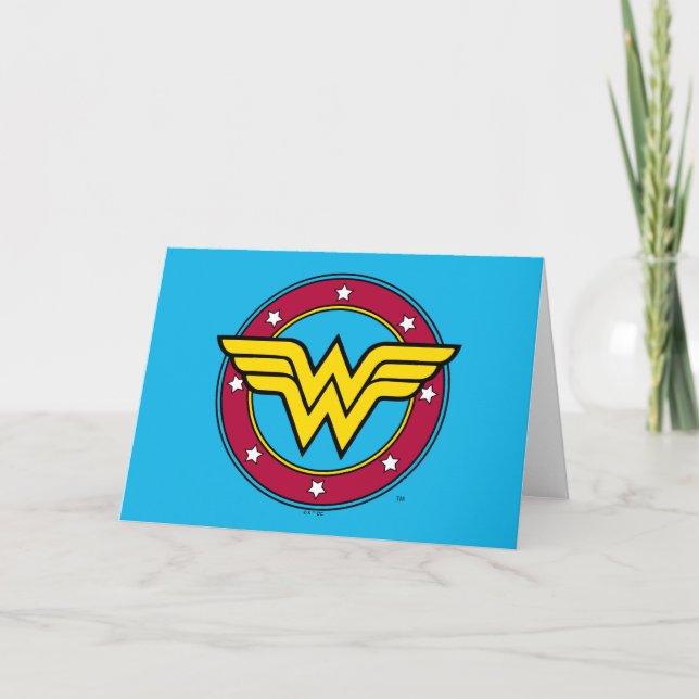 Wonder Woman| Circle & Stars Logo Karte (Vorderseite)