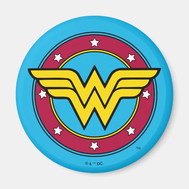 Wonder Woman | Circle & Stars Logo Magnet (Vorne)