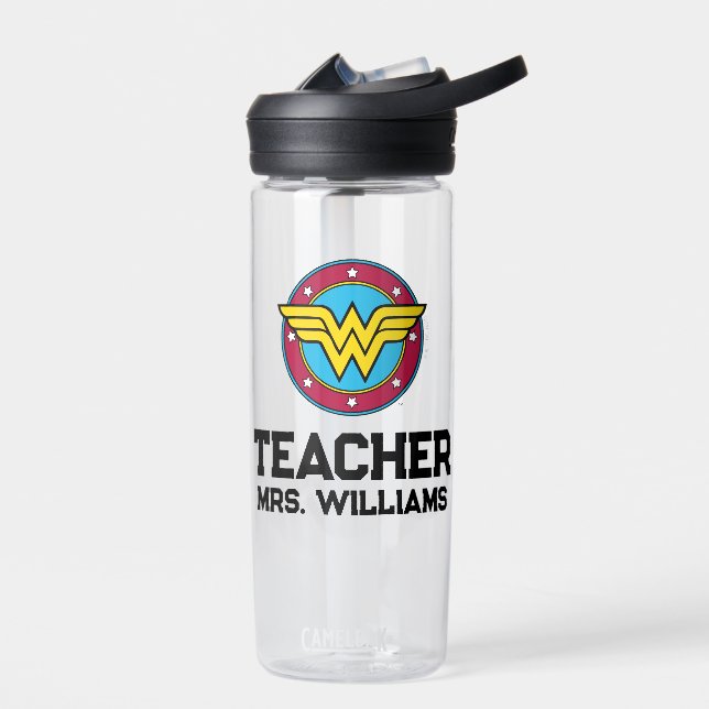 Wonder Woman | Circle & Stars Logo Trinkflasche (Links)