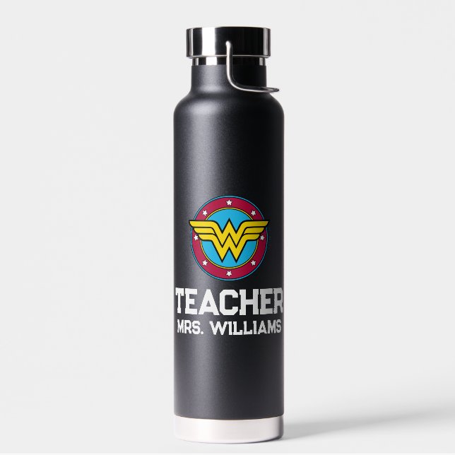 Wonder Woman | Circle & Stars Logo Trinkflasche (Links)