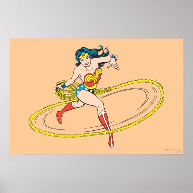 Wonder Woman Circled with Lasso Poster (Vorne)