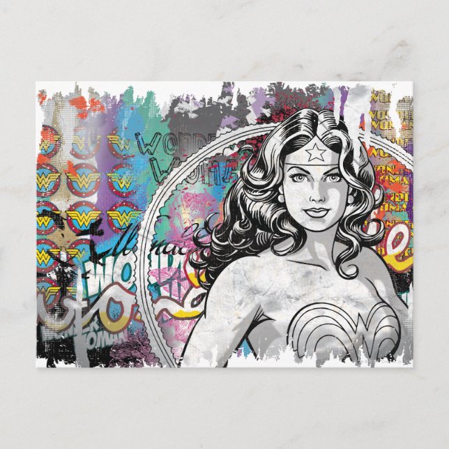 Wonder Woman Collage 6 Postkarte (Vorderseite)
