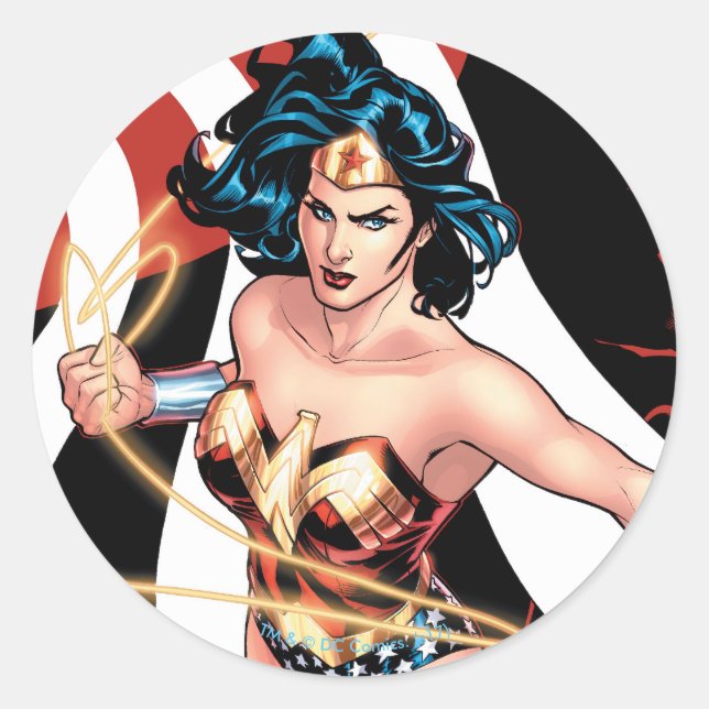 Wonder Woman Comic Cover #12 Runder Aufkleber (Vorderseite)