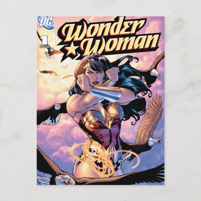 Wonder Woman Comic Cover #1 Postkarte (Vorderseite)