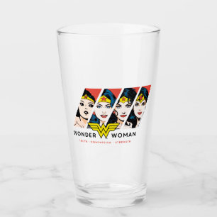 Wonder Woman Comic Evolution Graphic Glas