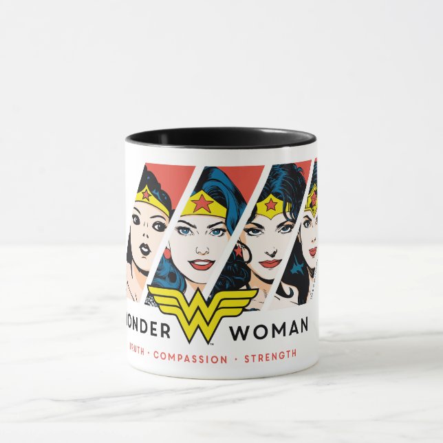 Wonder Woman Comic Evolution Graphic Tasse (Zentrum)