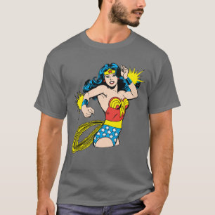 Wonder Woman Drehung mit leuchtenden Wellen T-Shirt