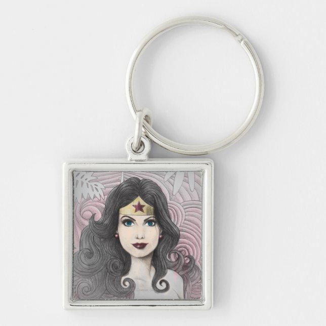 Wonder Woman Eagle und Bäume Schlüsselanhänger (Vorne)