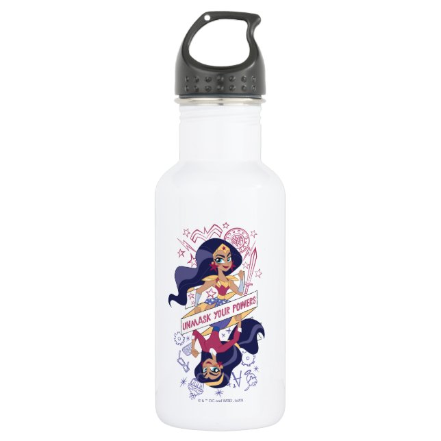 Wonder Woman entmasch Ihre Power Edelstahlflasche (Vorderseite)