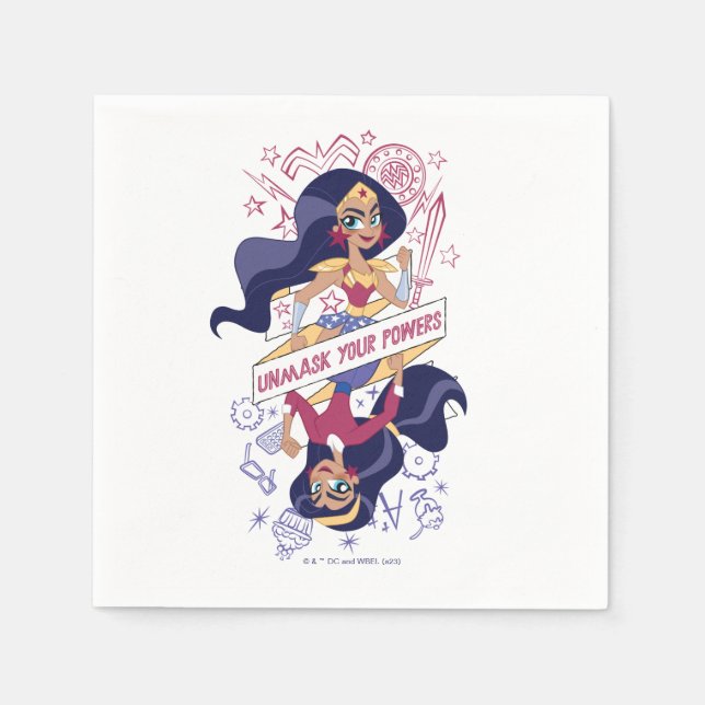 Wonder Woman entmasch Ihre Power Serviette (Vorderseite)