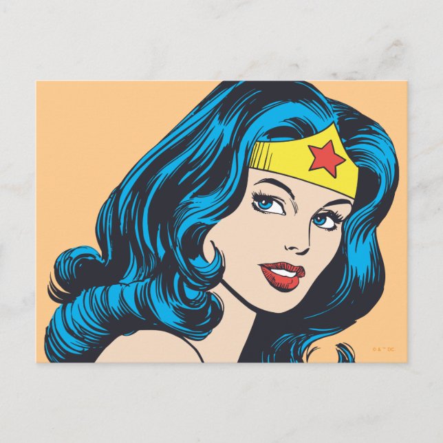 Wonder Woman Face Postkarte (Vorderseite)