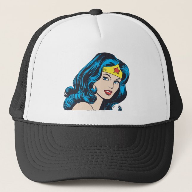 Wonder Woman Face Truckerkappe (Vorderseite)