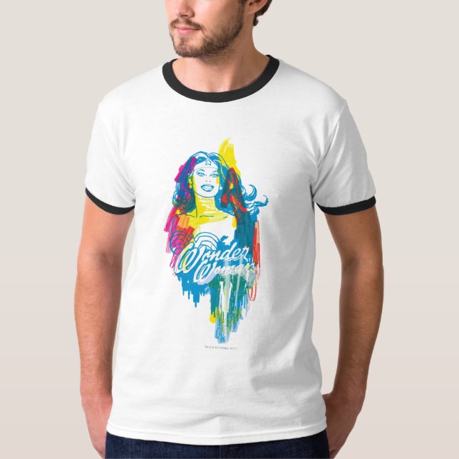 Wonder Woman farbenfroh 1 T-Shirt (Vorderseite)